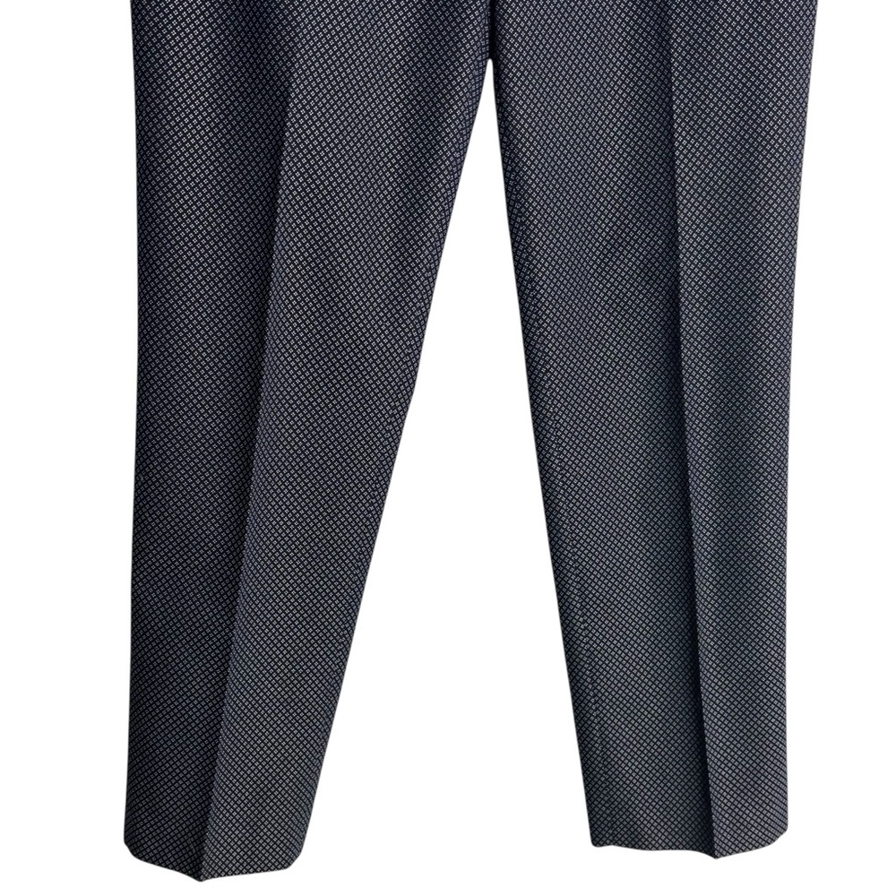 TALBOTS Newport Style Ankle Pants in Diamond Dot Pattern in Navy Size 10PETITE - Picture 5 of 10